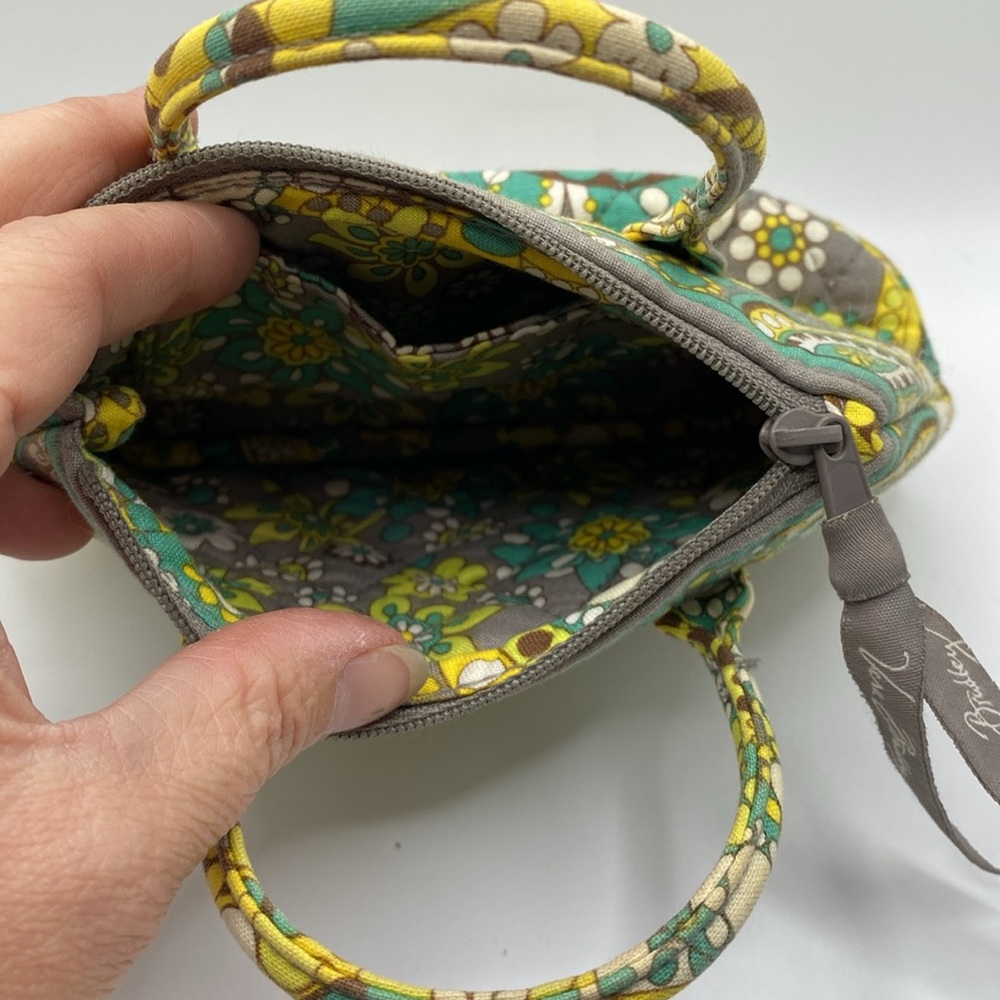 Vera Bradley Lemon Parfait Retired Mini‎ Purse Bag Yellow Paisley - Picture 7 of 9
